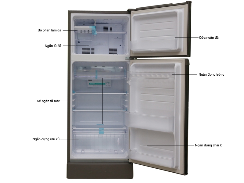 Tủ lạnh Sharp SJ192ESS - 180L - Màu xám