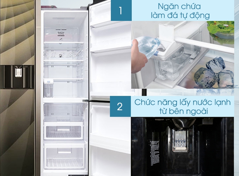 Tủ lạnh Hitachi R-M700AGPGV4X DIA có khả năng làm đá tự động