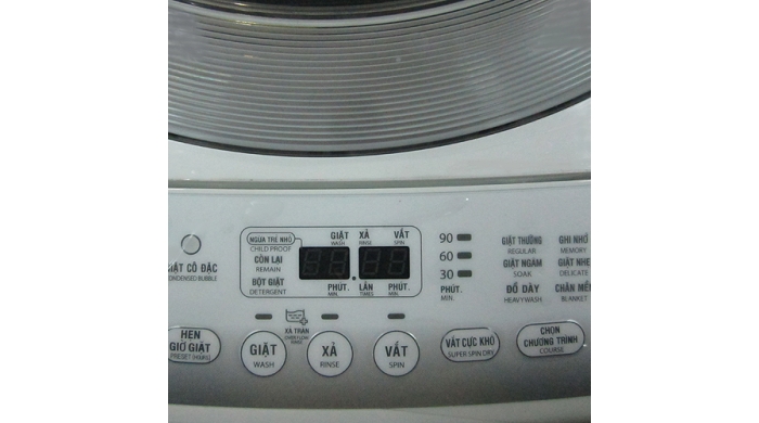 Máy giặt Toshiba DC1000CV 9KG, Inverter xám bạc lồng đứng