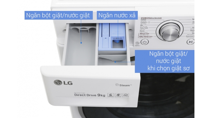 Máy giặt LG FC1409S3W 9kg Inverter cửa ngang