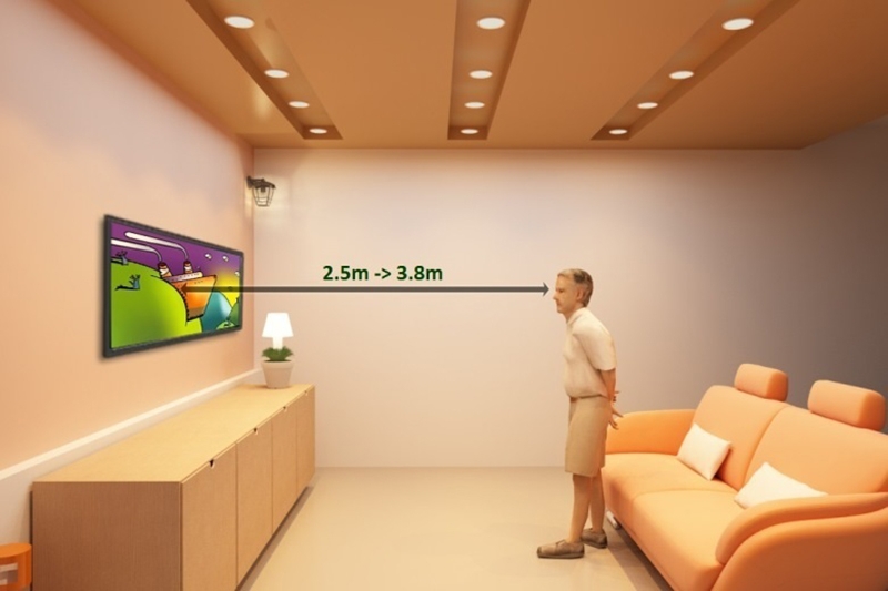 Smart Tivi TCL 50 inch L50C1-UF - Khoảng cách phù hợp để xem tivi Smart Tivi TCL 50 inch L50C1-UF - Khoảng cách phù hợp để xem tivi