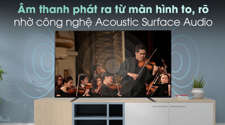 Android Tivi OLED Sony 4K 65 inch KD-65A8H - Công nghệ Acoustic Surface Audio