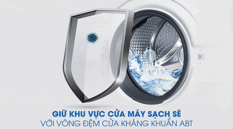 Vòng đệm cửa kháng khuẩn ABT - Máy giặt Aqua Inverter 8.5 kg AQD-D850E W