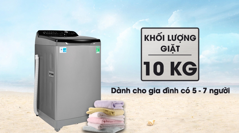 Khối lượng - Máy giặt Aqua 10 Kg AQW-FR100ET S