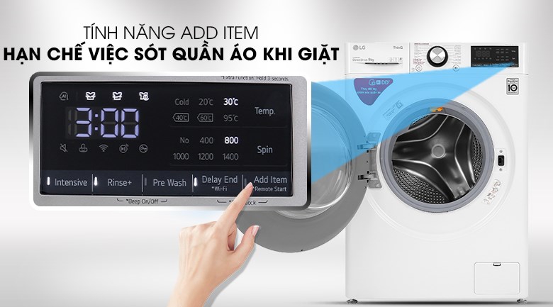 Máy giặt LG FV1409S2W - có tính năng thêm đồ khi giặt