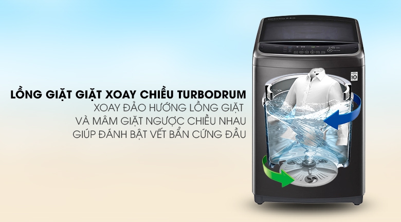 Lồng giặt Turbo drum - Máy giặt LG Inverter 22 kg TH2722SSAK