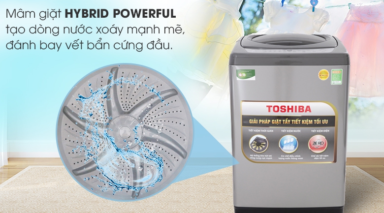 Mâm giặt Hybrid Powerful - Máy giặt Toshiba 10 Kg AW-H1100GV SM