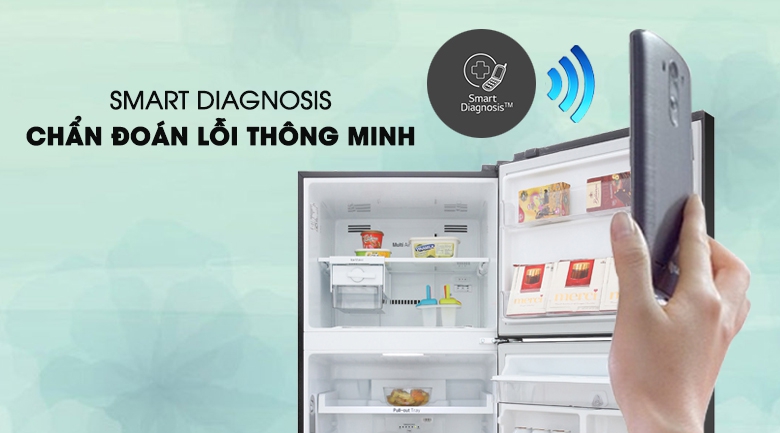 Tủ lạnh LG Inverter 393 lít GN-D422BL - Khắc phục lỗi nhanh với tính năng thông minh Smart Diagnosis
