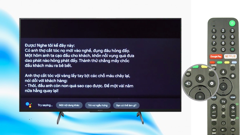 Android Tivi Sony 4K 49 inch KD-49X8000H - Điều khiển tivi bằng giọng nói
