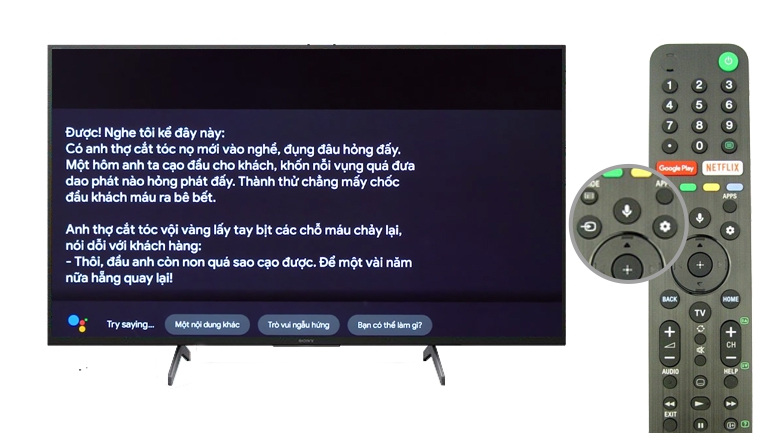 Android Tivi Sony 4K 55 inch KD-55X8000H - Điều khiển tivi bằng giọng nói