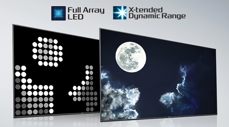 Full Array LED và công nghệ X-tended Dynamic Range™ - Android Tivi Sony 4K 55 inch KD-55X9000H