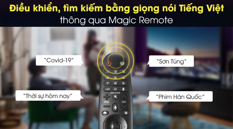 điều khiển, tìm kiếm bằng giọng nói Tiếng Việt qua macgic remote
